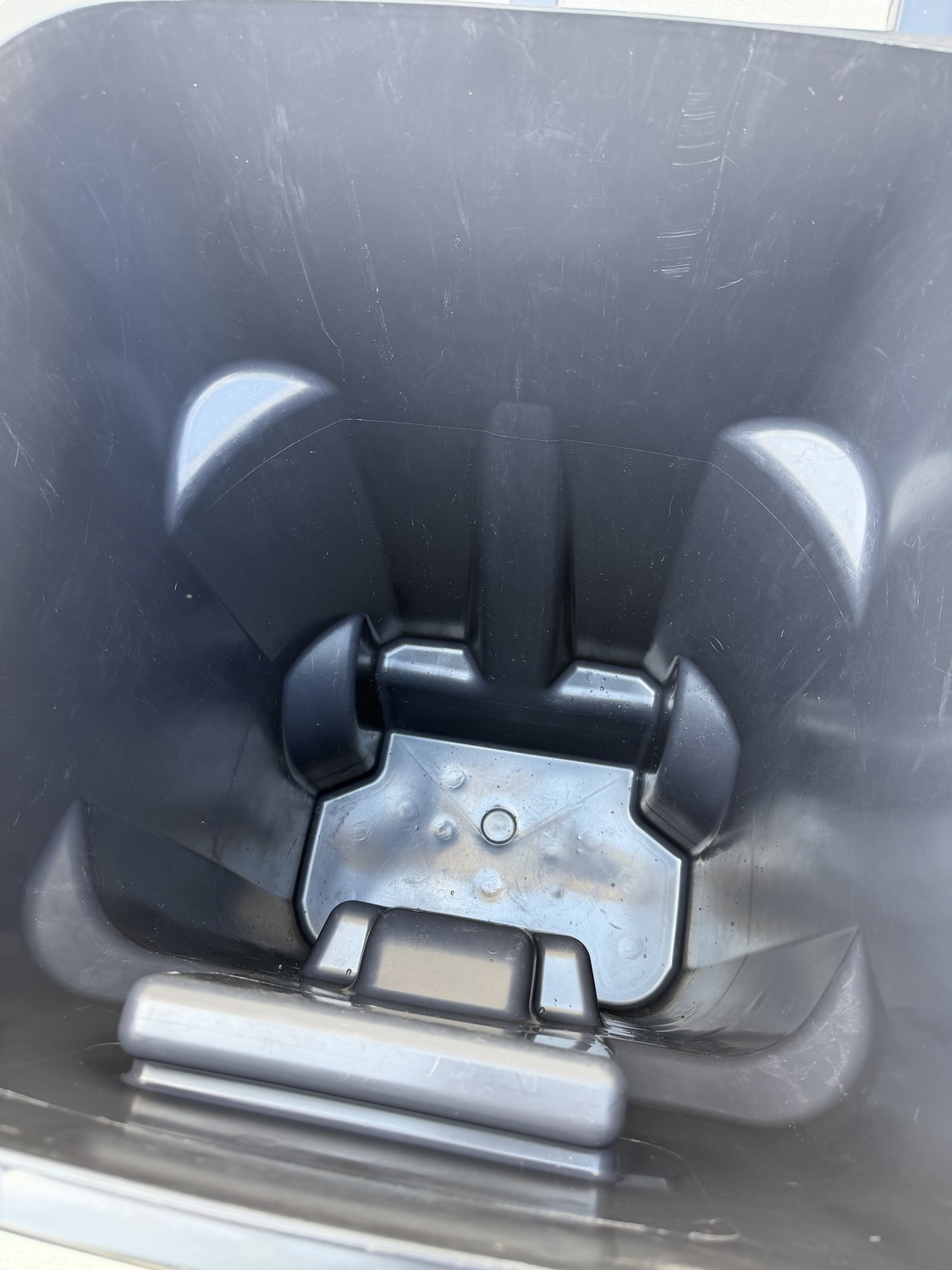 After: trash bin interior
