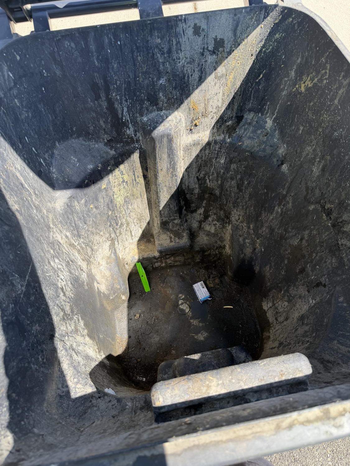 Before: trash bin interior
