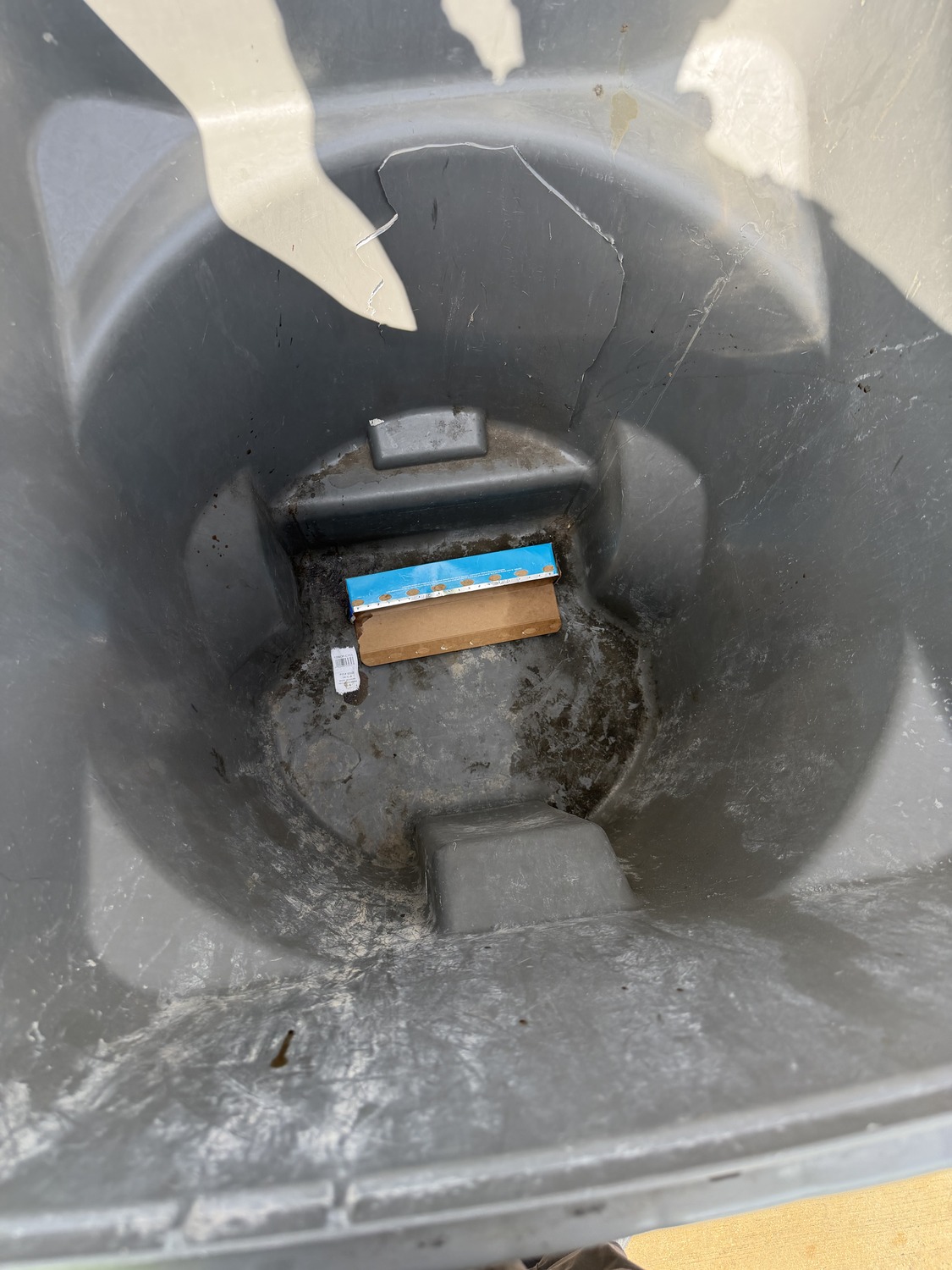 Before: trash bin interior